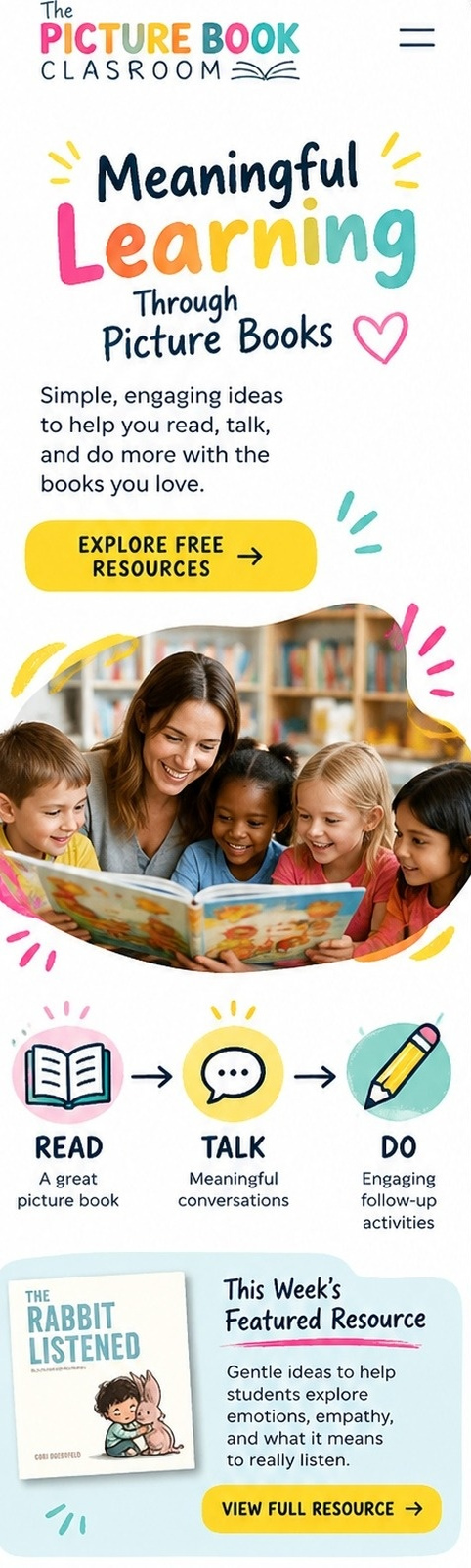 Meaningful learning through picture books with the Read Talk Do approach.